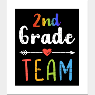 2Nd Grade Team Second Back To School Student Teacher Squad Posters and Art